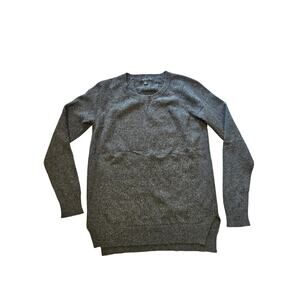 Ann Taylor wool cashmere sweater gray womens medium classic clean girl